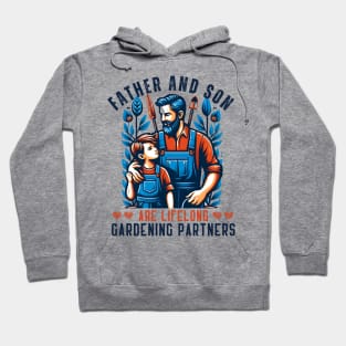 Father and son gardening partners for life, matching family Hoodie